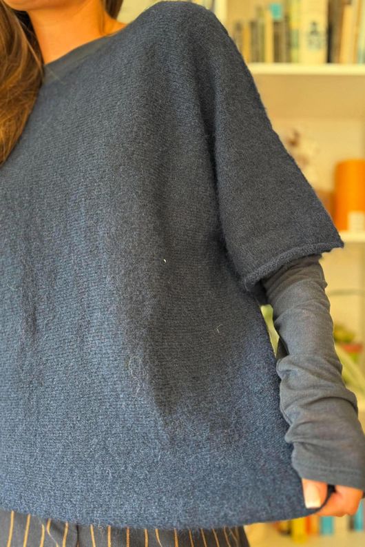Clemmie Box Knit Navy
